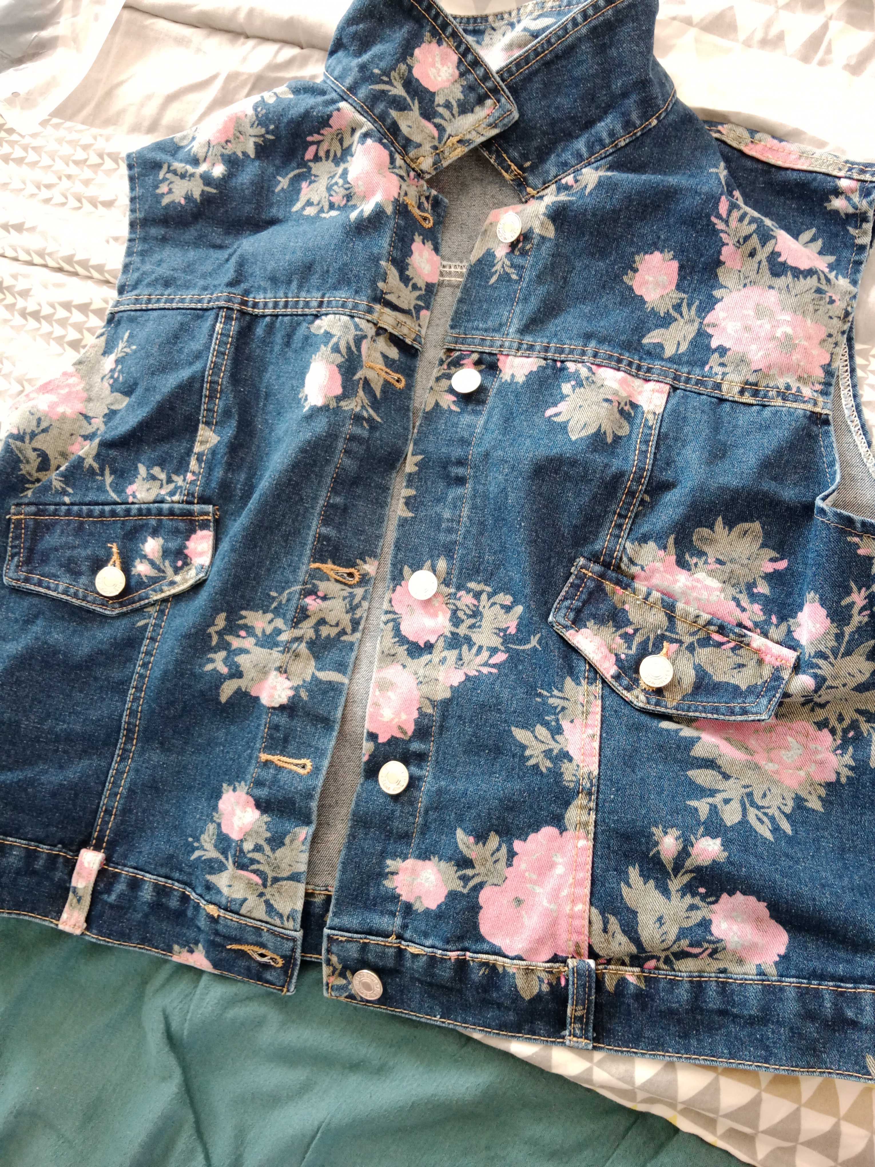 gilet imprim� florales 20 Pomarez (40)