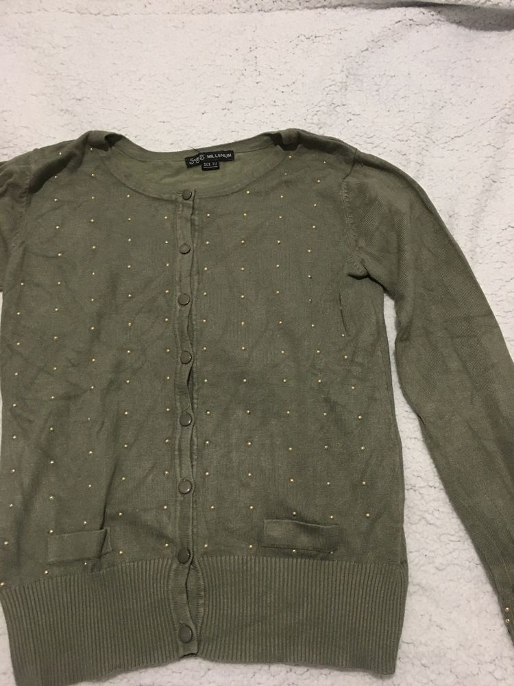 gilet kaki avec strass - TBE - 5 N�rac (47)