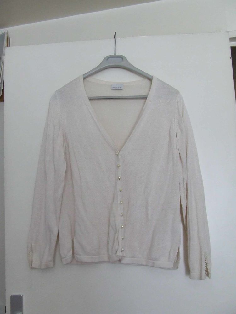 Gilet manches longues, BLANCHE PORTE, �cru, T. 42 44 3 Bagnolet (93)