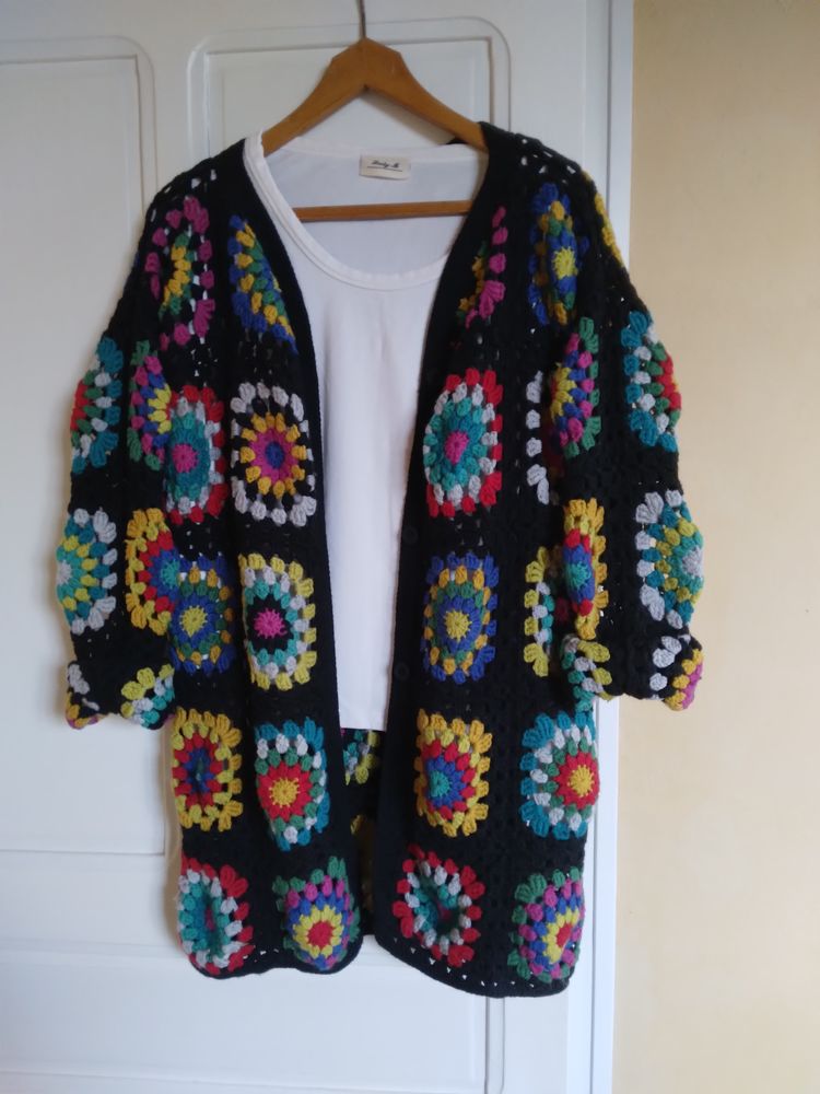 Gilet multicolor� pour femme, fait � main (!) 20 Montr�al (32)