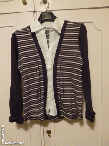 Gilet ray� sur manches et col blanc 5 Thiais (94)