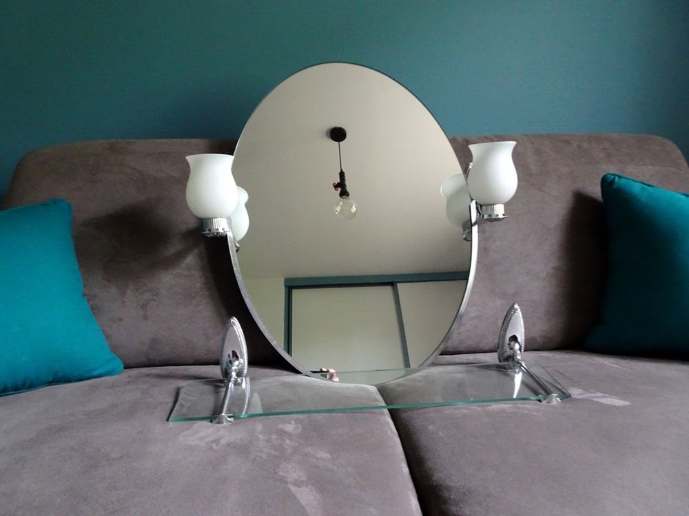 Glace miroir appliques + Tablette en verre 150 Monflanquin (47)