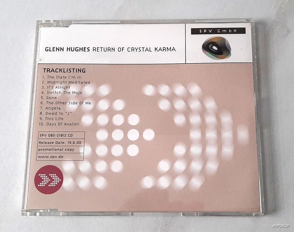 Glenn Hughes. Return Of The Crystal Karma. CD Rare 5 Fontenay-sous-Bois (94)