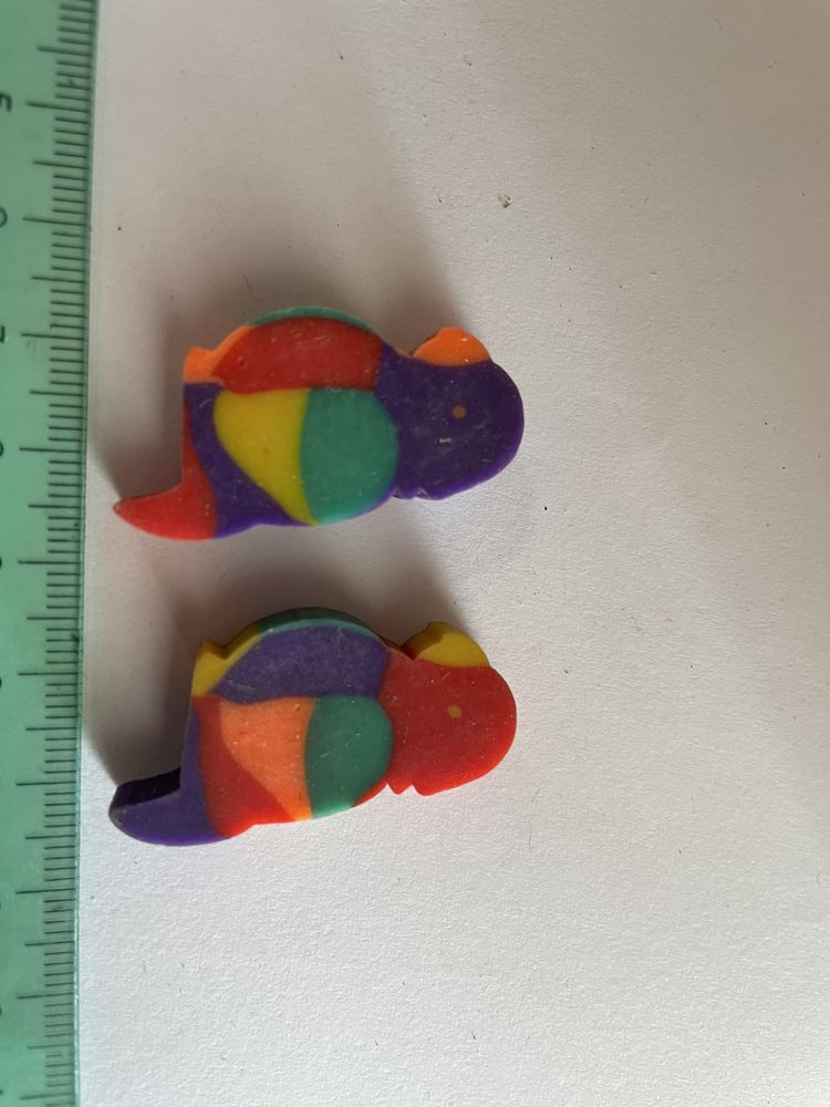 Gomma gomme eraser collection gommes perroquets multicoleurs 7 Bures-sur-Yvette (91)