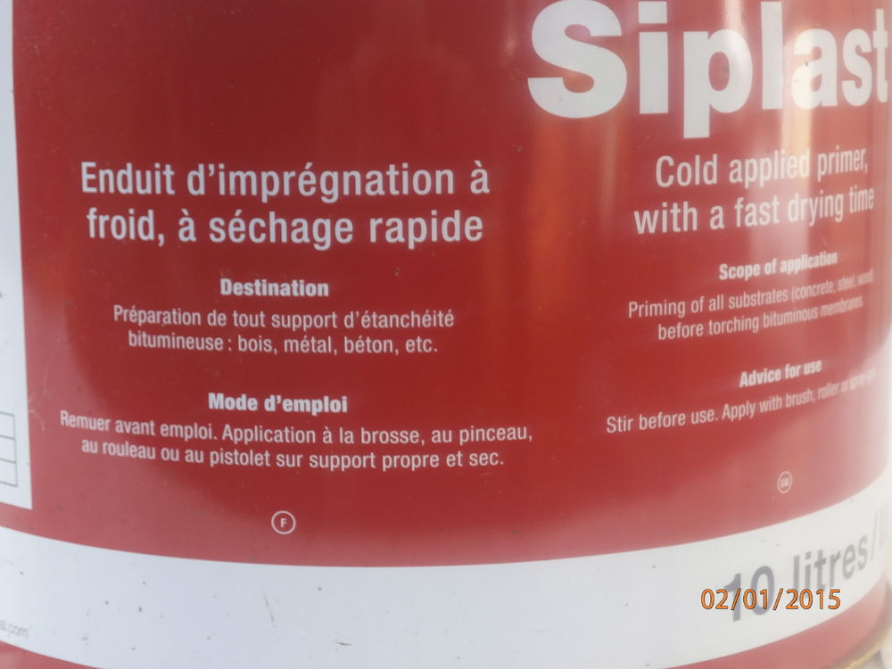 goudron étanchéité SISPLAT-10 litres-produit professionnel 50 Quimper (29)