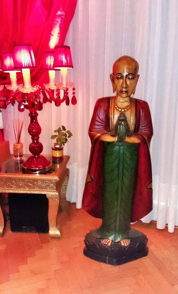 Grand Bouddha Debout - Bois massif - BIRMANIE 450 Paris 20 (75)