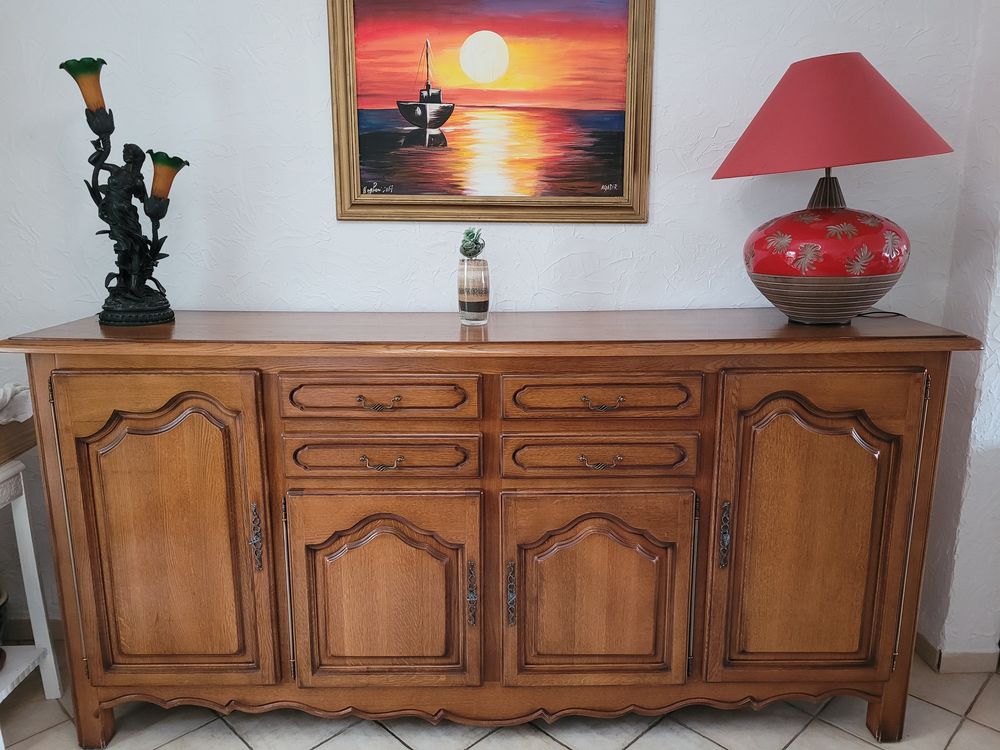 Grand buffet en ch�ne massif 450 Persan (95)