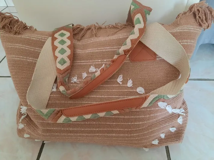 Grand sac cabas MODE taupe ethnique neuf - L 52 cm 15 Domart-en-Ponthieu (80)