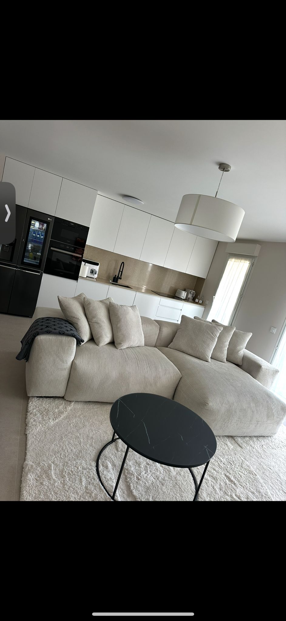 Grand canap� d'angle beige et blanc BOBOCHIC 1300 Nice (06)