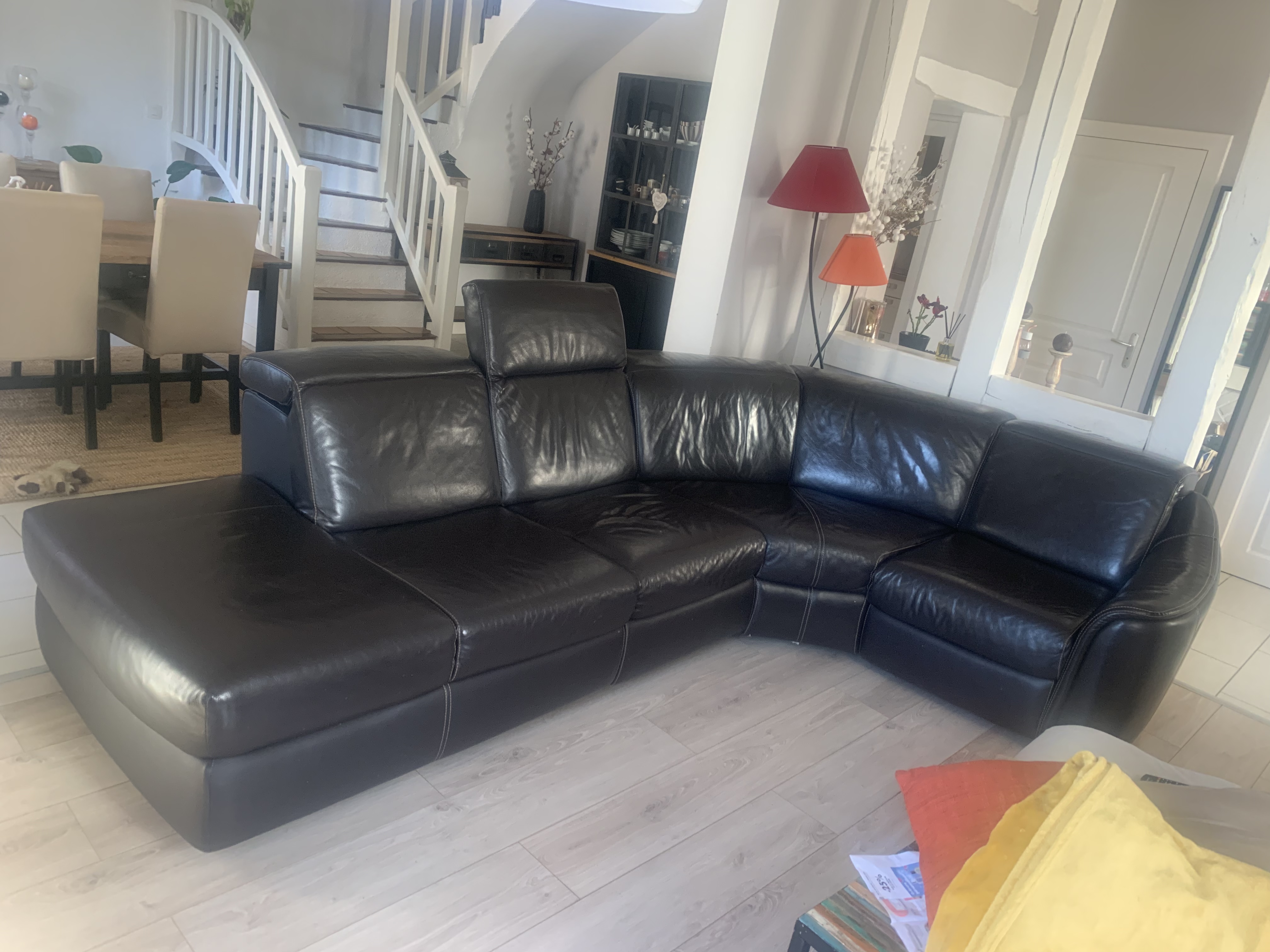 grand canap� cuir Cuir Center marron 1500 Amboise (37)