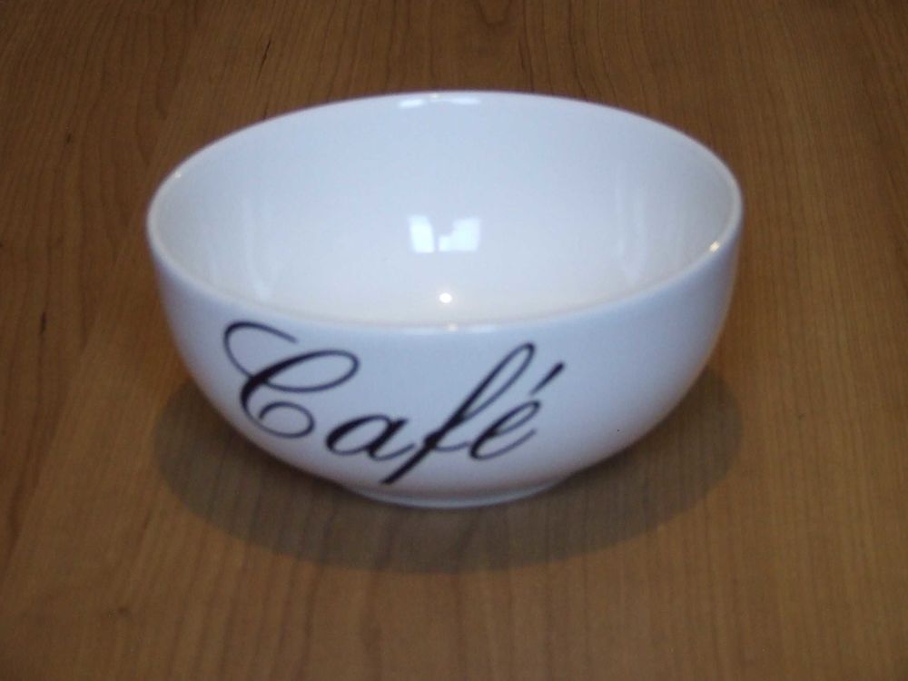 Grand bol en c�ramique blanc, Caf�, TBE 1 Bagnolet (93)