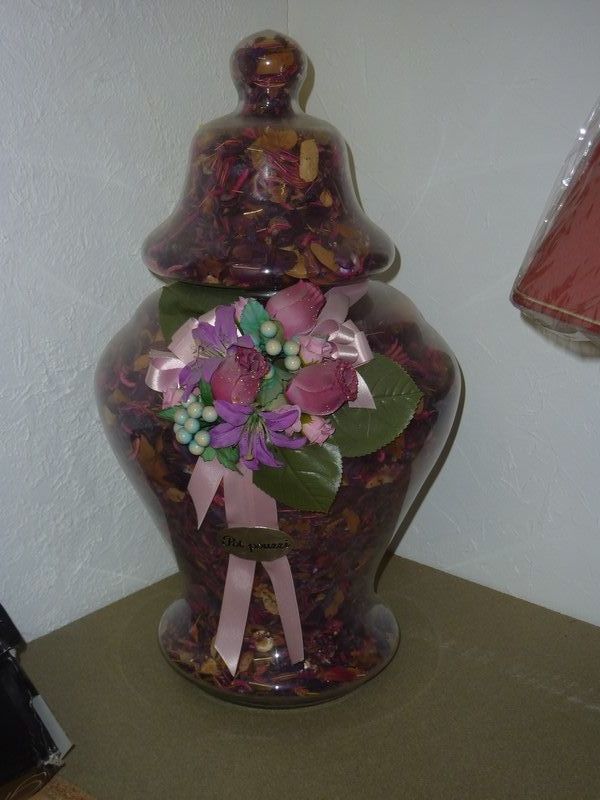 GRAND POT DECORATIF REMPLI DE FLEURS SECHEES 25 Le Luc (83)