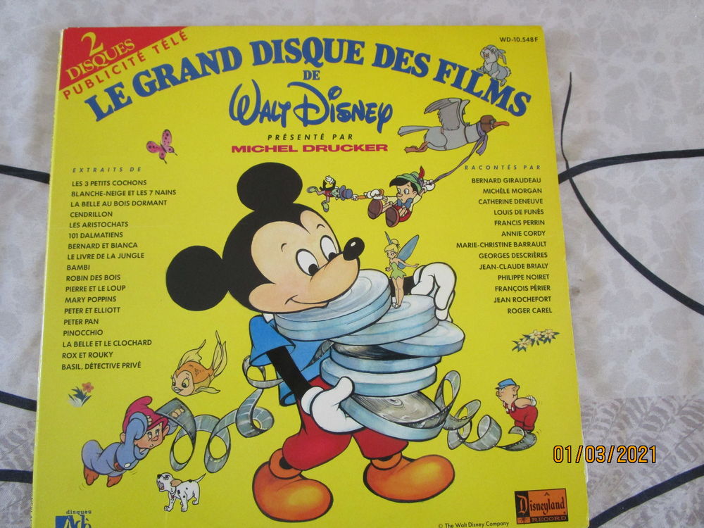 le grand disque des films de WALT DISNEY 55 Chanteloup-en-Brie (77)