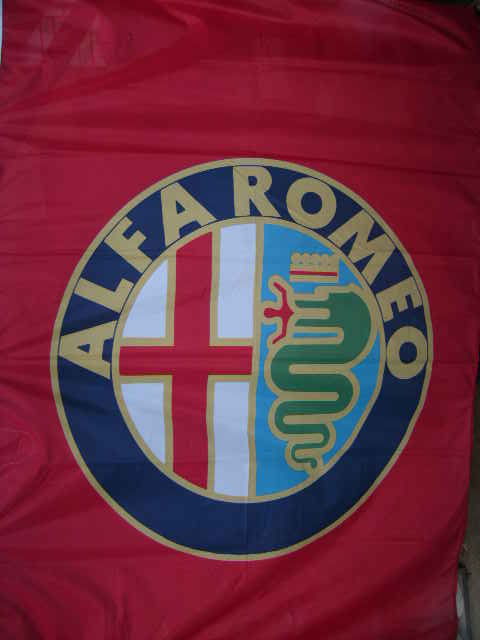  Grand Drapeau ALFA-ROMEO de concessionnaire ou stand auto 155 Wolxheim (67)
