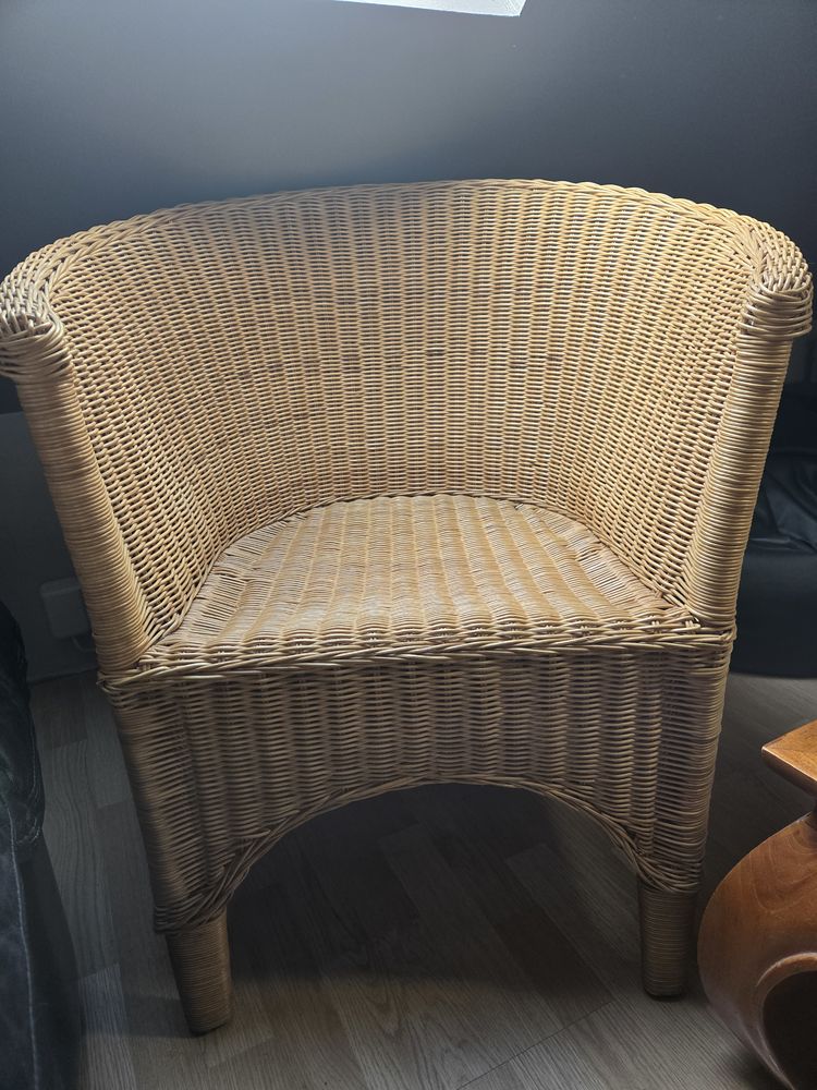 Grand fauteuil rotin et osier 80 Taul� (29)