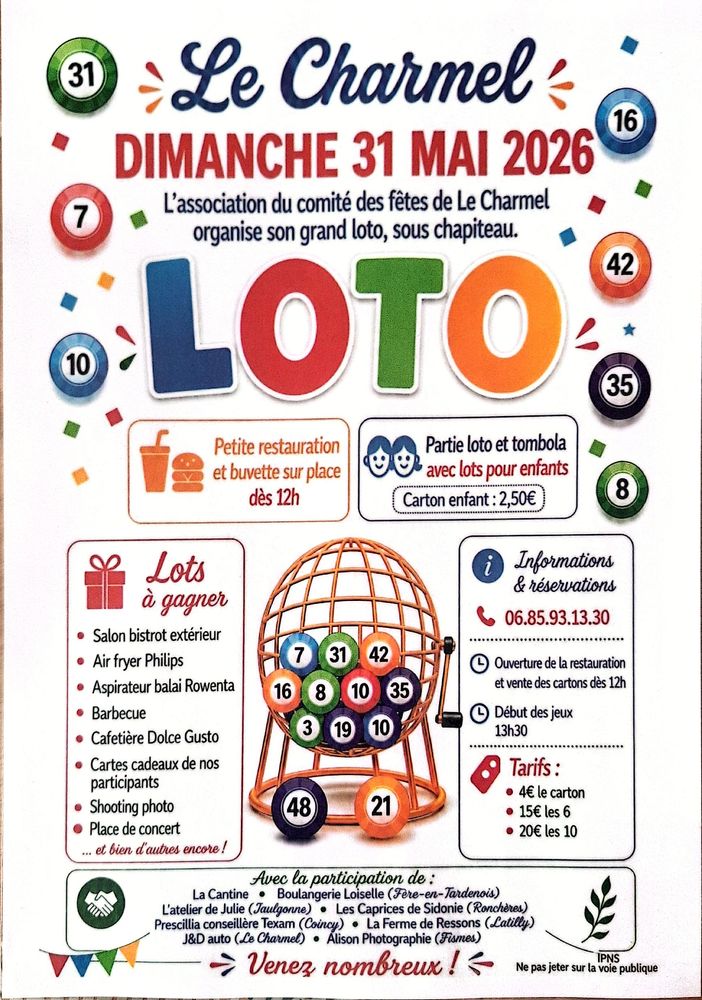 Grand LOTO de Le Charmel 0 Le Charmel (02)