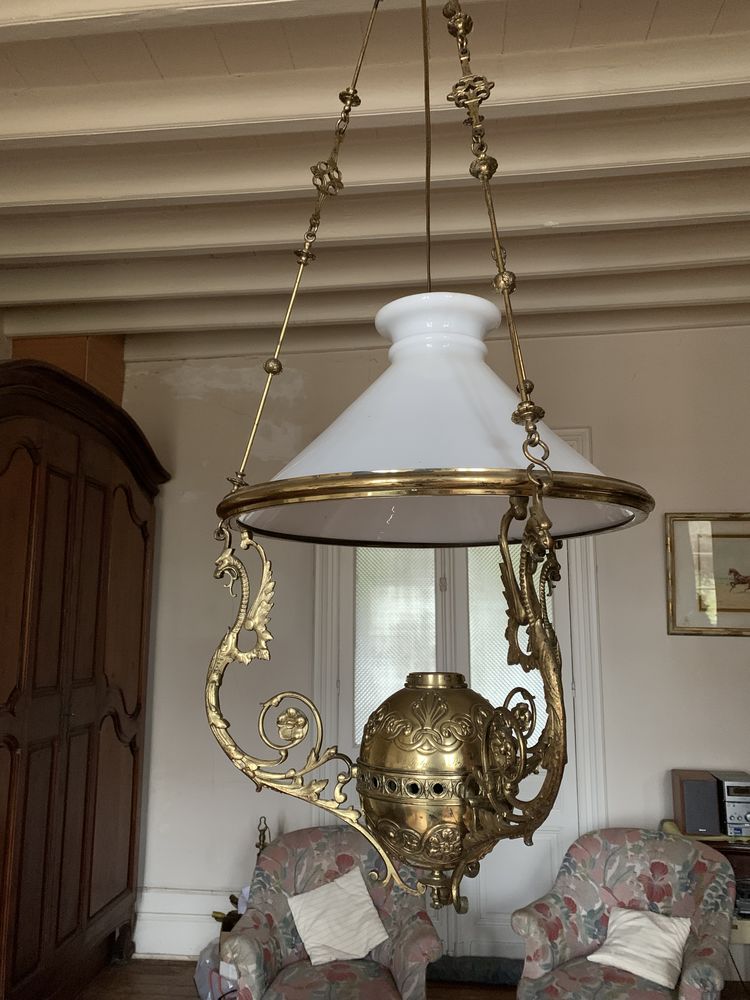 Grand lustre suspension Napol�on III ( 19�me ) 225 Arbanats (33)