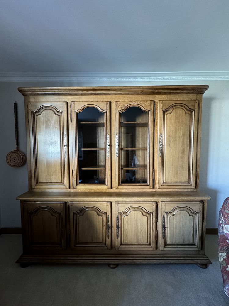 Grand meuble de salon en ch�ne massif ? couleur miel 120 Troyes (10)