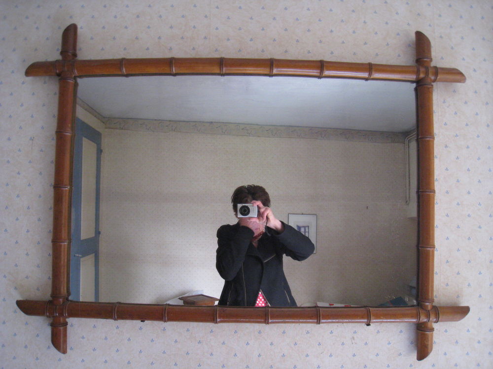 Grand miroir  bambou  au mercure 1930 130 Saint-Ismier (38)
