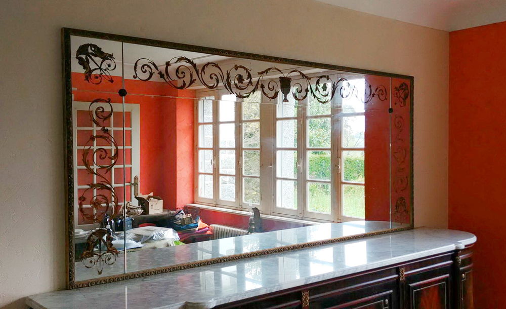 Grand Miroir De Bistrot - Brasserie Art Nouveau 2100 Quimper (29)