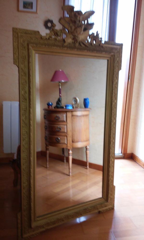 Grand miroir mural haut de gamme avec cadre dor� orn� 200 Bernin (38)