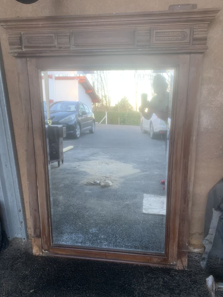 Grand miroir mural ancien 1 Biarritz (64)