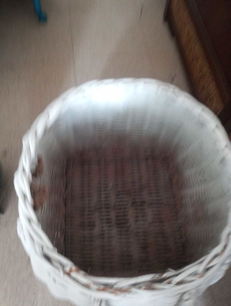 Grand panier �  linge en rotin couleur blanc 20 Guyancourt (78)