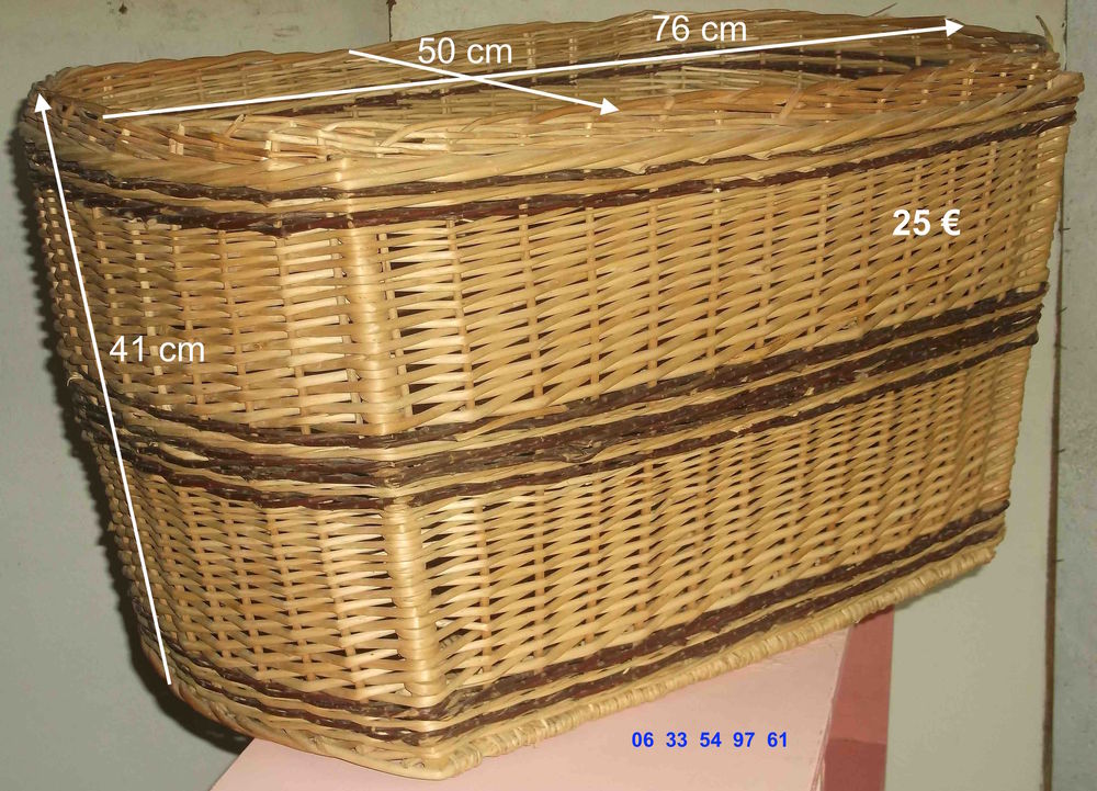 grand panier en rotin et osier - 25 � 25 Montredon-Labessonni� (81)