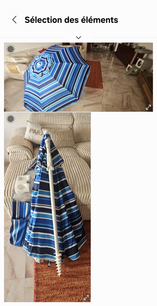 Grand parasol de plage neuf dans son emballage d'origine 35 Beausoleil (06)