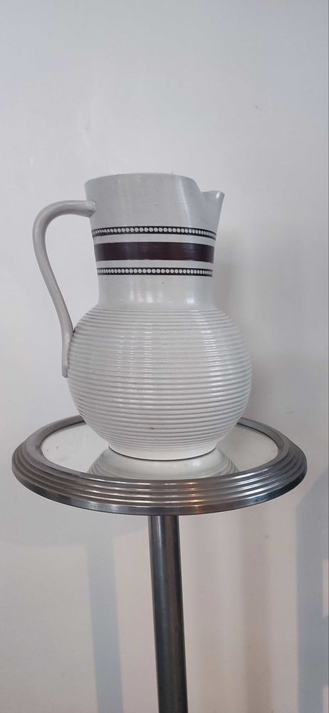 Grand pichet en gr�s verniss� sign� p�riode 1950-60 45 Clermont (60)