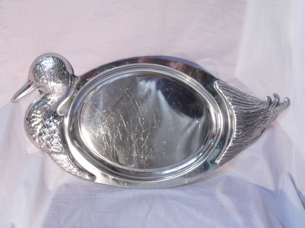 Grand Plat de service animalier inox boucherie canard oie art de la table cuisine 25 Dunkerque (59)