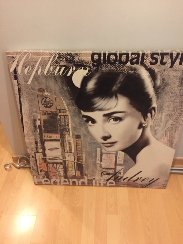 Grand tableau d 'audrey hepburn 5 La Chapelle-des-Fougeretz (35)