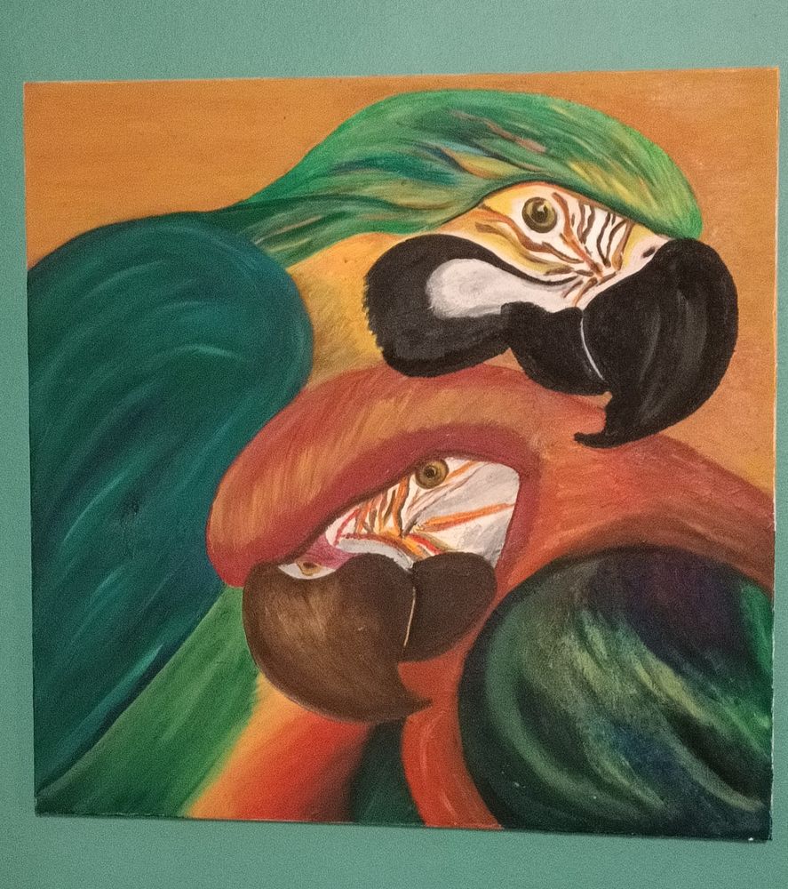 Grand tableau peinture � l'huile 80X80cm 150 Gourbeyre (97)