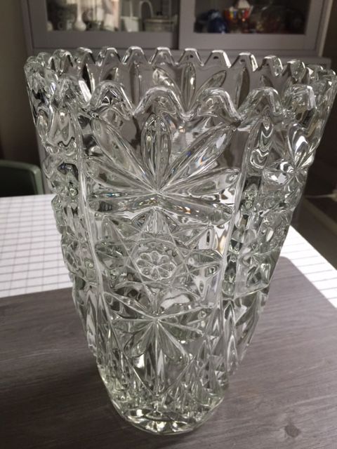 Grand vase en cristal d'Arques transparent vintage  26 Saulx-les-Chartreux (91)