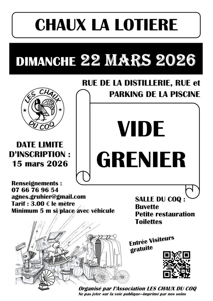 GRAND VIDE GRENIER DE PRINTEMPS 0 Chaux-la-Loti�re (70)