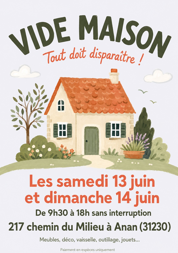 Grand vide maison &agrave; Anan (31230) 0 Anan (31)