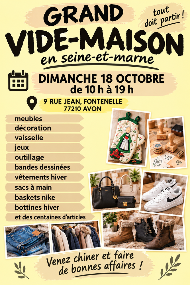 GRAND VIDE MAISON EN SEINE ET MARNE 0 Avon (77)