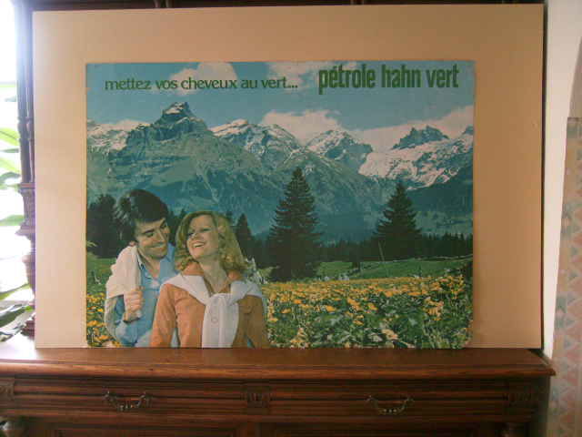 
Grande affiche d'ancienne pub   P�trole Hahn Vert   75 Wolxheim (67)