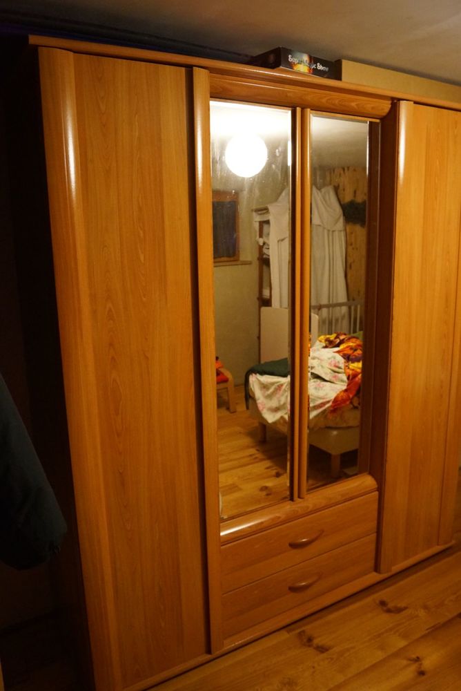 Grande armoire de chambre / penderie + 2 miroirs 135 Cassaignes (11)