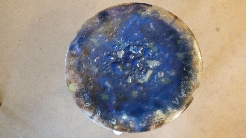 Grande assiette d�corative ou pr�sentation en verre souffl� 80 Paris 13 (75)