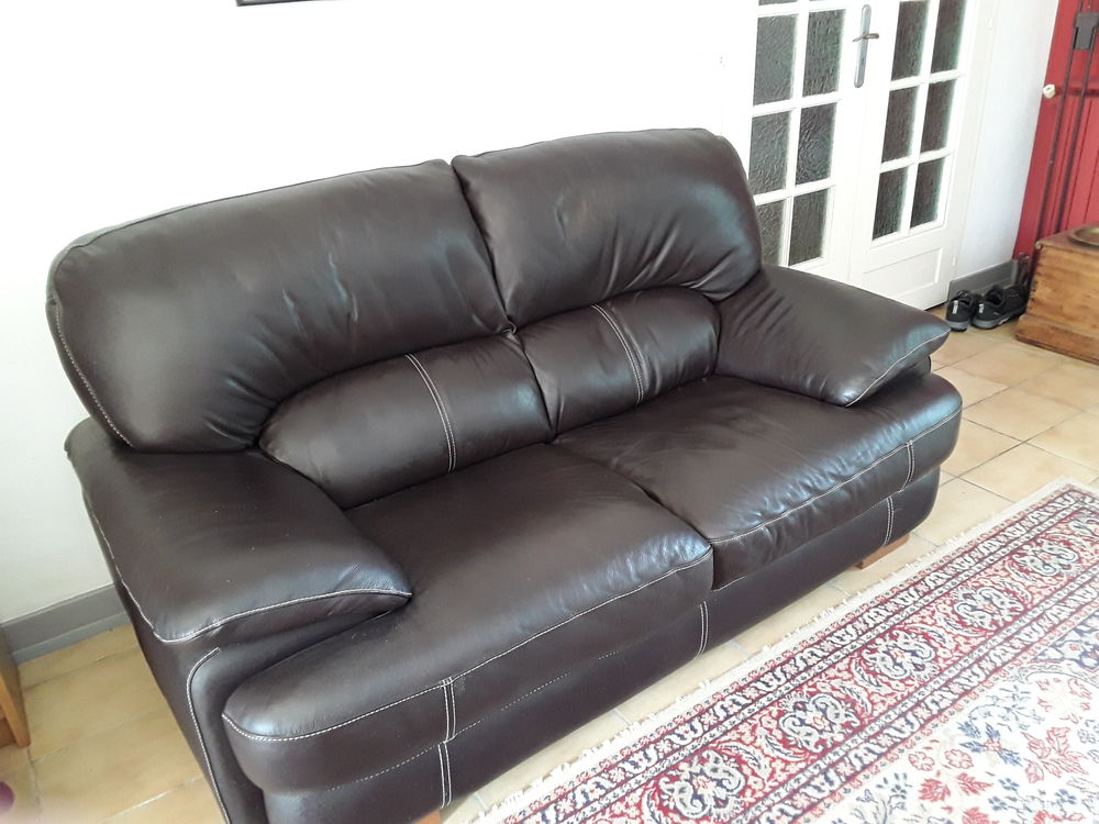 Grande canap� en cuir marron 0 Montemb�uf (16)