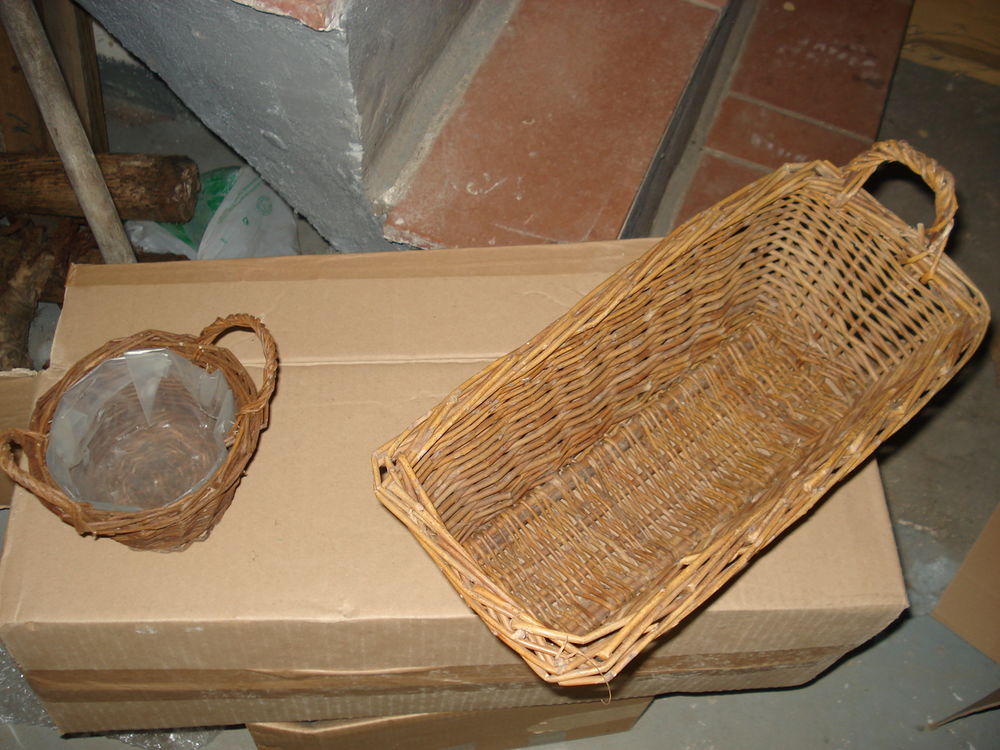 grande corbeille en osier et petit panier osier bon �tat 3 M�rignies (59)
