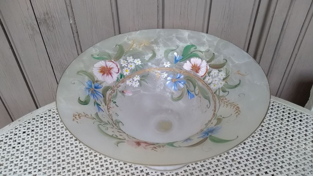 Grande Coupe en verre peinte � la main, Florence /Italie 200 Roquefort-les-Pins (06)