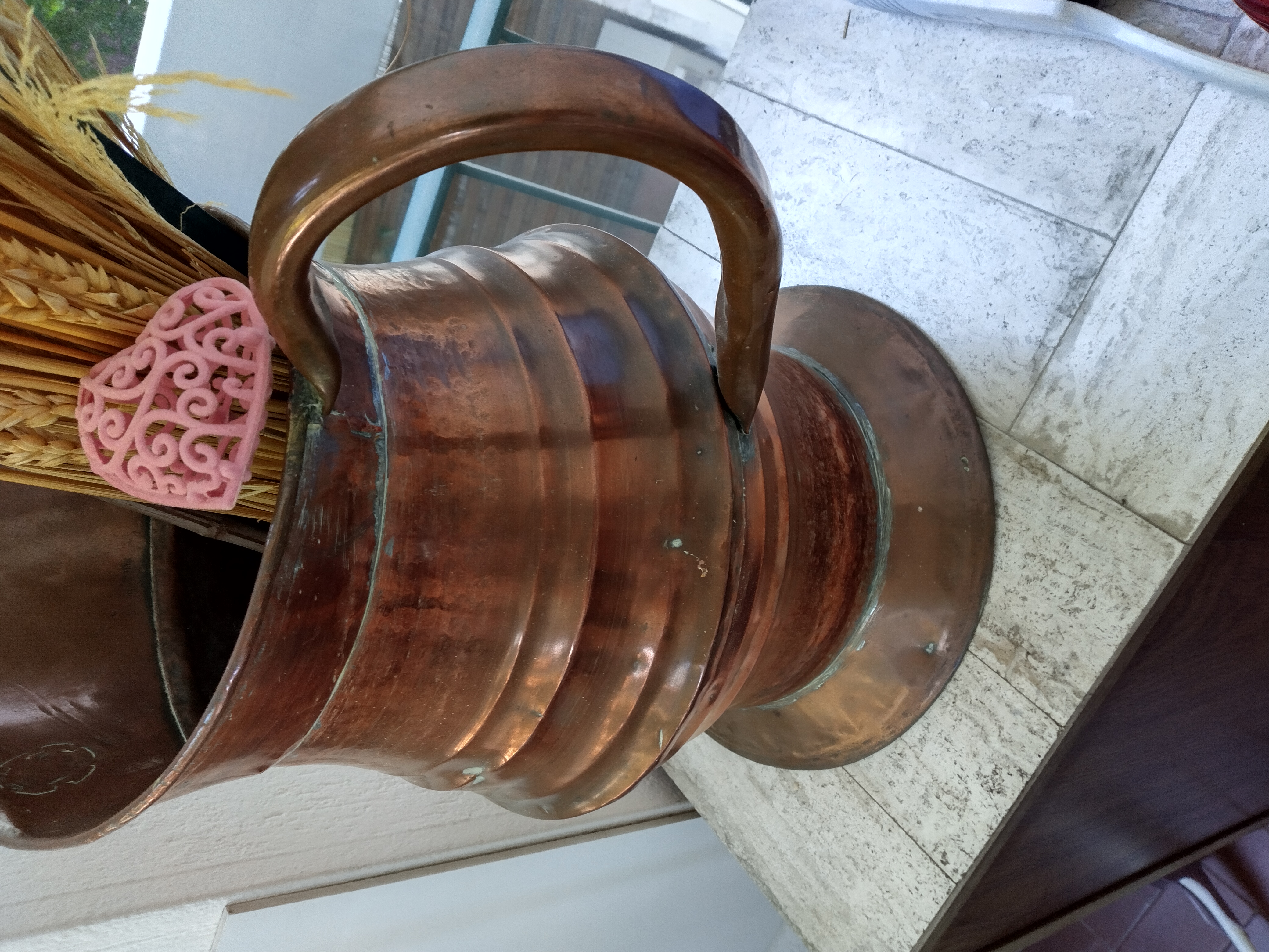 Grande cruche en cuivre ancien pot � lait 150 Nice (06)