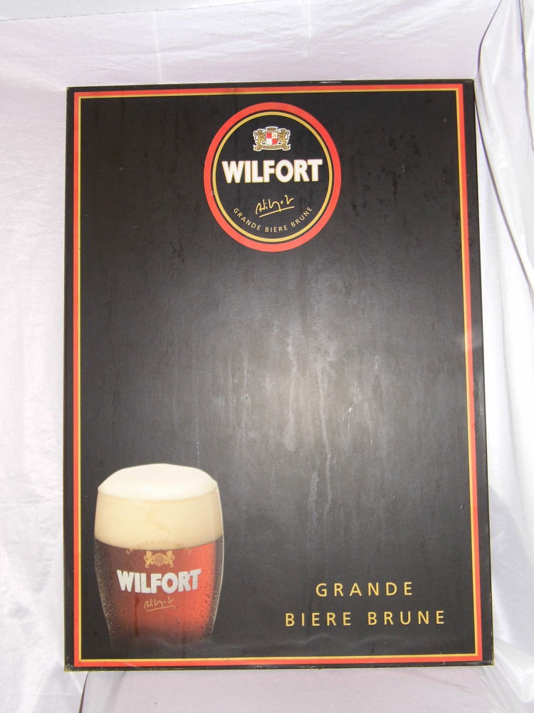 Grande enseigne plaque publicitaire WILFORT enseigne brasserie ardoise menu d�co bistrot bar caf� 35 Dunkerque (59)