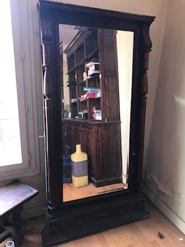 Grande glace cadre bois sculpt� 25 L'Ha�-les-Roses (94)