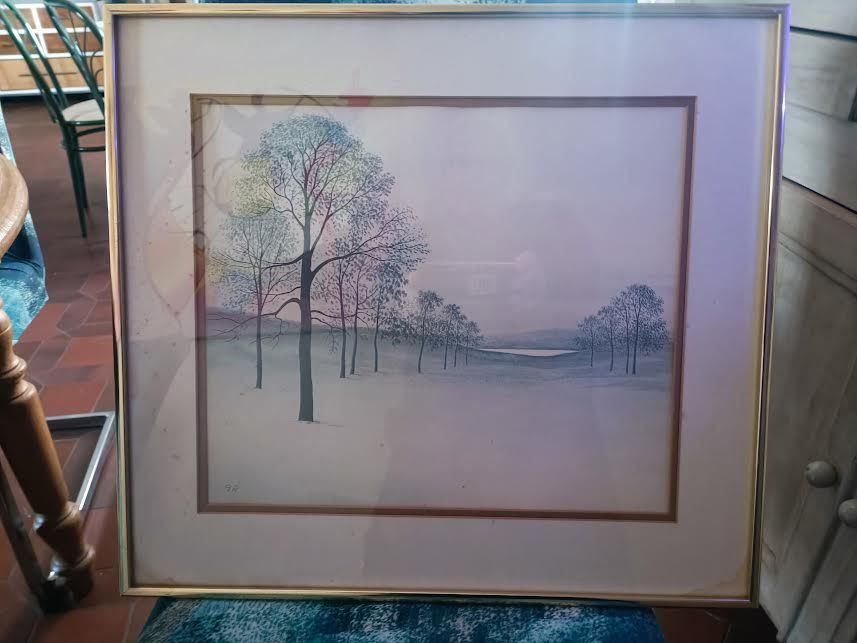 GRANDE LITHO PAYSAGE ALL�E ARBRES 25 Saint-Jean-du-Cardonnay (76)