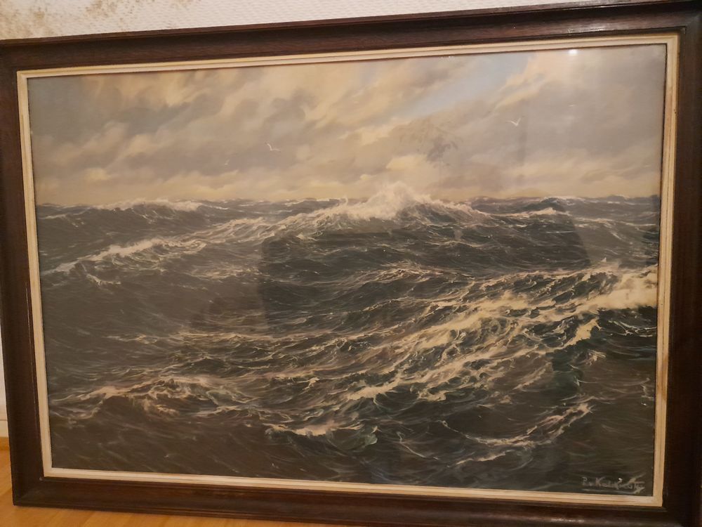 Grande lithographie  Mer du Nord  PATRICK VON KALCKREUTH 160 Nantes (44)