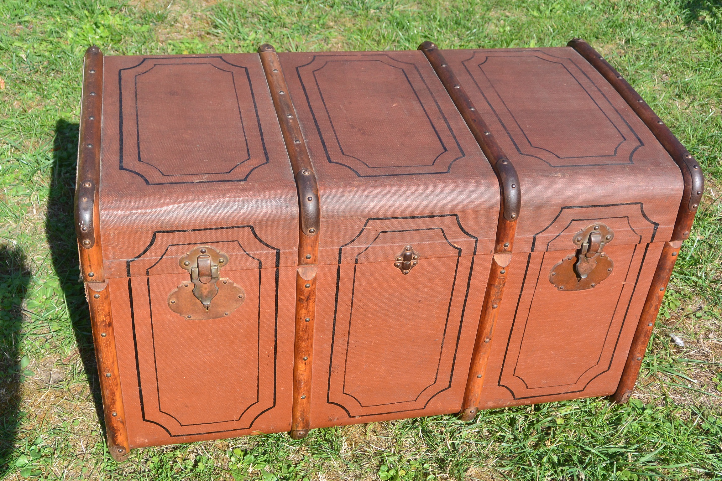 Grande malle de voyage ancienne Epoque 1900 200 Gargenville (78)