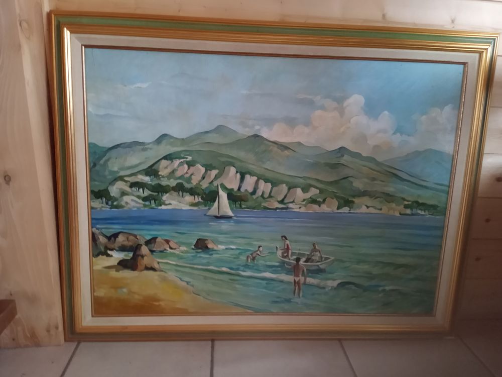 Grande Marine � l'huile encadr�e 30 Chavenat (16)